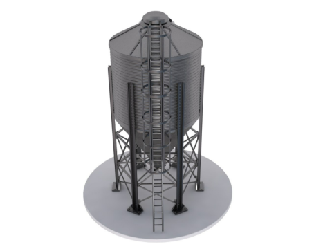 Grain Storage Bins Collection 3Dモデル