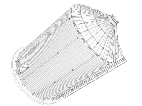 Grain Storage Bins Collection 3Dモデル