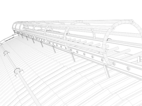 Grain Storage Bins Collection 3D Model