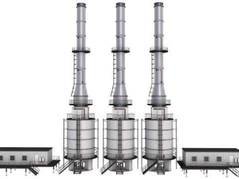 Modello di raffineria Modello 3D