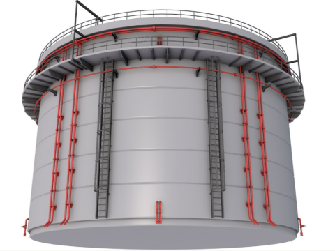 Industrial Silo Modello 3D