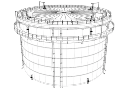 Industrial Silo 3D Model