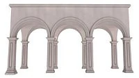 Arched Vaulted Gallery 3D Model .c4d .max .obj .3ds .fbx .stl .blend