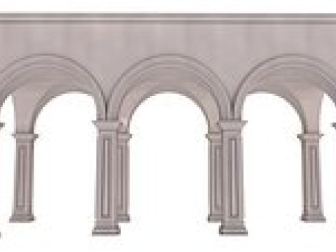 Arched Vaulted Gallery Modelo 3D