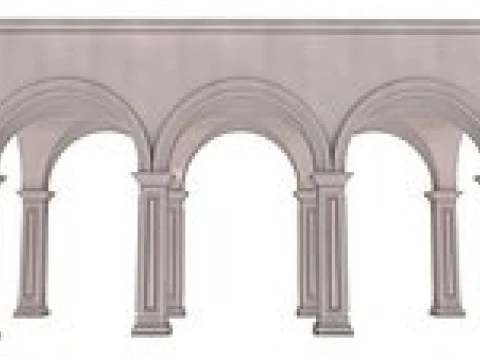 Galerie Voûtée Voûtée Modèle 3D