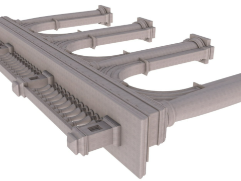 Classic Arched doorway 3Dモデル