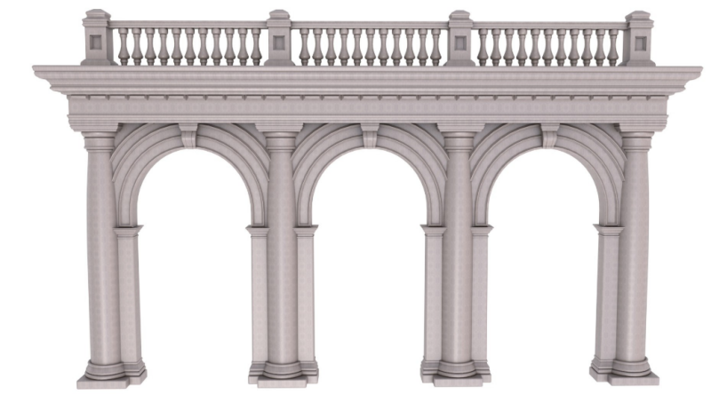 Classic Arched doorway 3Dモデル .c4d .max .obj .3ds .fbx .stl .blend