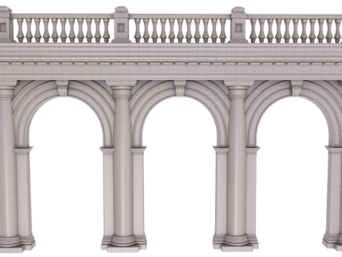 Classic Arched doorway 3D मॉडल