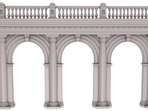 Classic Arched doorway 3D Model