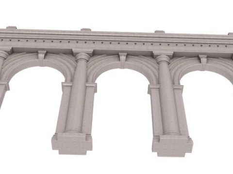 Classic Arched doorway 3D Model