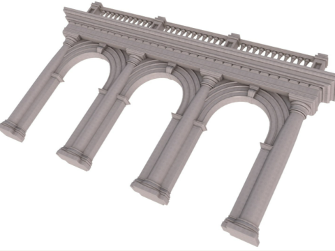 Classic Arched doorway 3Dモデル