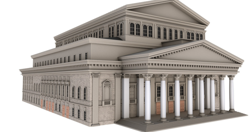 Bolshoi Theatre 3D Model .c4d .max .obj .3ds .fbx .stl .blend
