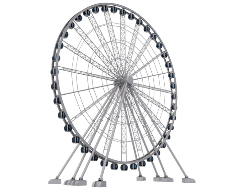 Ferris Wheel Modello 3D .c4d .max .obj .3ds .fbx .stl .blend