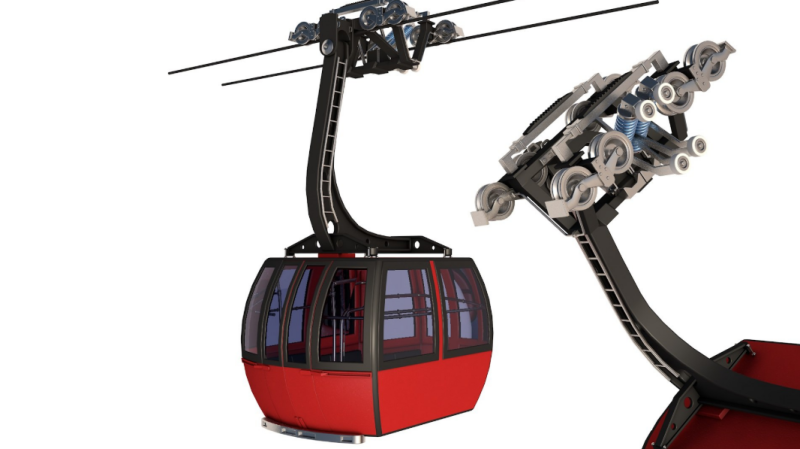 Cableway Cabin Modello 3D .c4d .max .obj .3ds .fbx .stl .blend