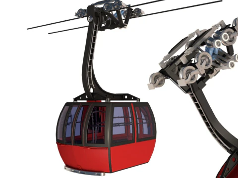 케이블카 캐빈 3D 모델