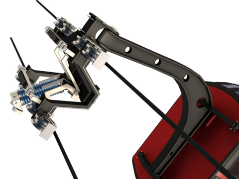 Cableway Cabin Modello 3D