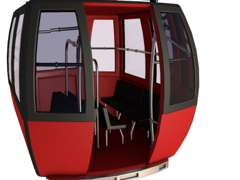 Cableway Cabin Modello 3D