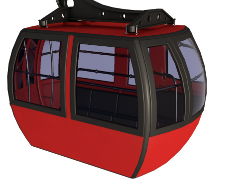 Cableway Cabin Modello 3D