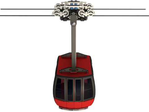 Cableway Cabin Modello 3D