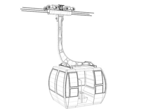 Ski Lift Gondola 3D मॉडल