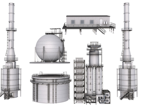 Refinery Modules collection 3Dモデル