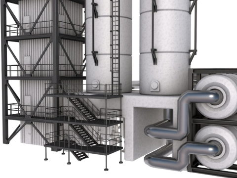 Refinery Modules collection Modelo 3D