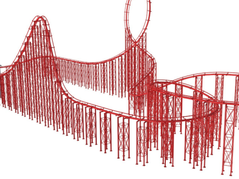 Roller Coaster Track 3D Model