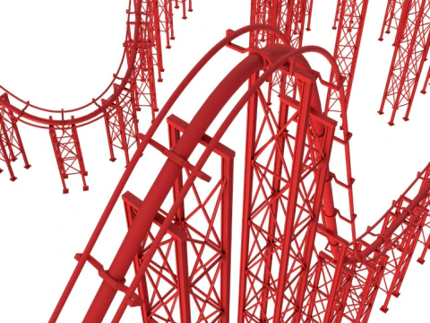 Jalur Roller Coaster Model 3D