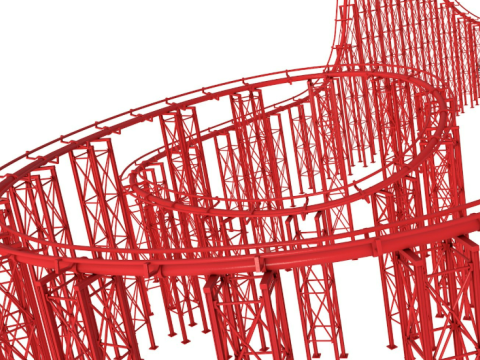 Roller Coaster Track 3D Model