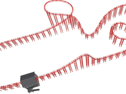 Roller Coaster Track 3D Model