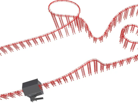 Jalur Roller Coaster Model 3D