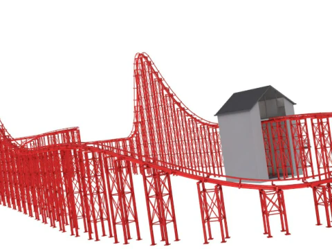 Jalur Roller Coaster Model 3D