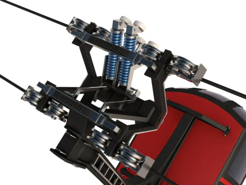 Ski Gondola Lift Towers collection 3D Model