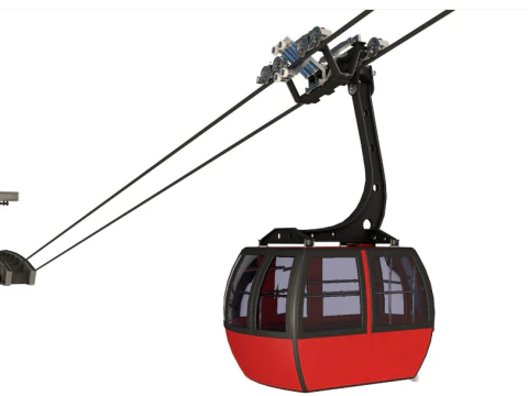 Ski Gondola Lift Towers collection 3D Model