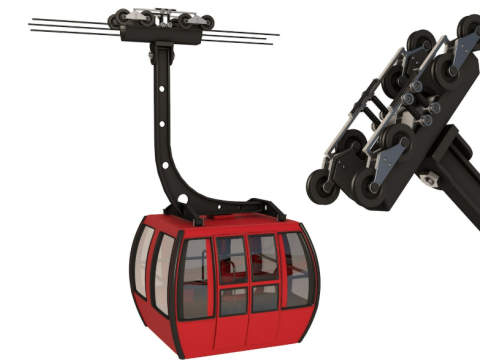 Ski Gondola Lift Towers collection 3Dモデル