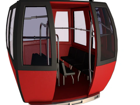 Ski Gondola Lift Towers collection 3D Model