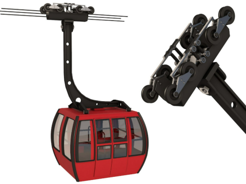 Ski Gondola Lift Towers collection 3Dモデル