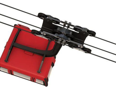 Ski Gondola Lift Towers collection 3D Model