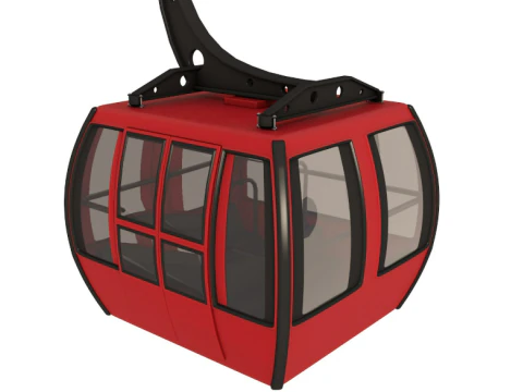 Ski Gondola Lift Towers collection 3D Model