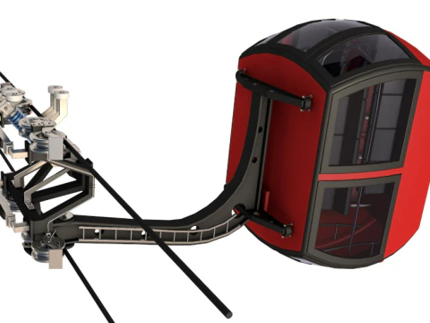 Ski Gondola Lift Towers collection 3D Model