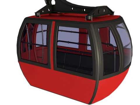 Ski Gondola Lift Towers collection 3D Model