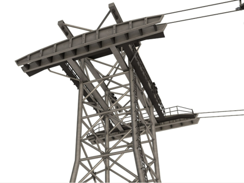 Ski Gondola Lift Towers collection 3Dモデル