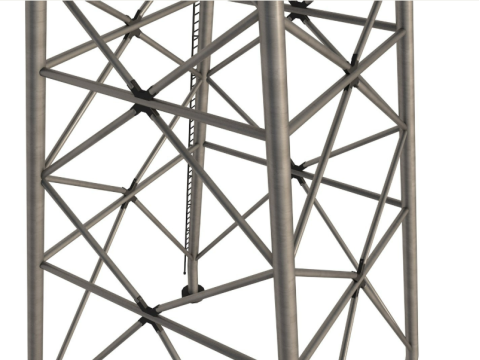 Ski Gondola Lift Towers collection 3Dモデル