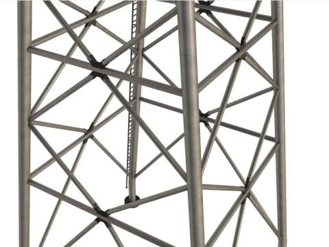 Ski Gondola Lift Towers collection 3D Model