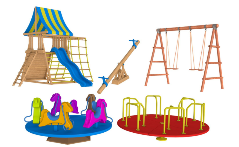 Playground Collection Modèle 3D .c4d .max .obj .3ds .fbx .stl .blend