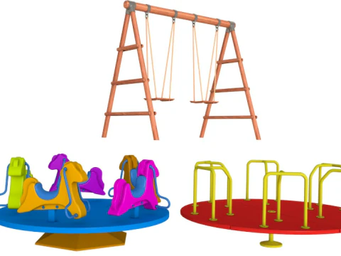 Spielplatzsammlung 3D Modell