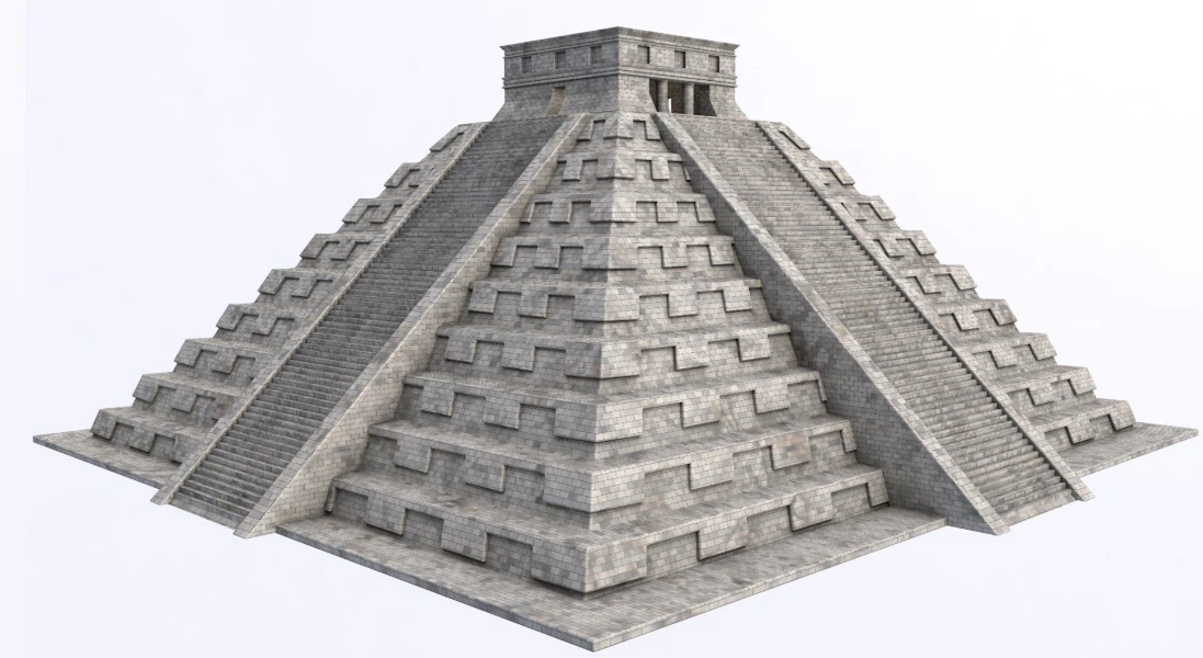 Chichen Itza 3D Model .c4d .max .obj .3ds .fbx .stl .blend