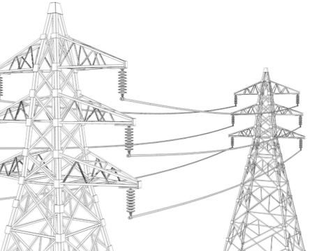 Electrical Power Line 3D Model