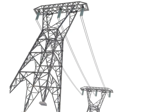 送電線の鉄塔 3Dモデル