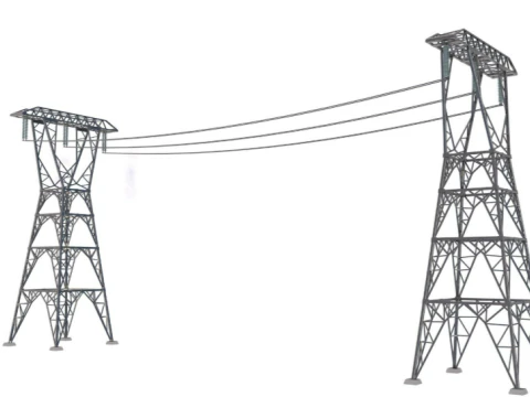 送電線の鉄塔 3Dモデル